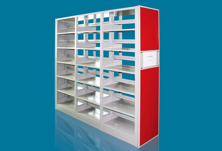 YY-S-04 Three-post double-sided color bookcase